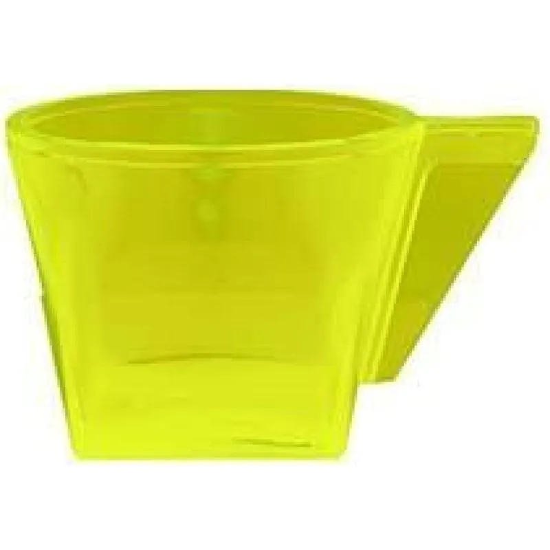 Kit 6 Xícara Cristal Amarelo Neon 50ml Plástico