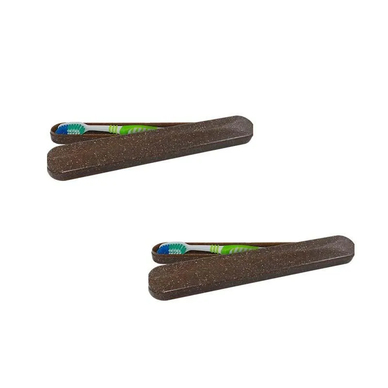 Kit 2 Porta Escova Dental Fibra Coco Green