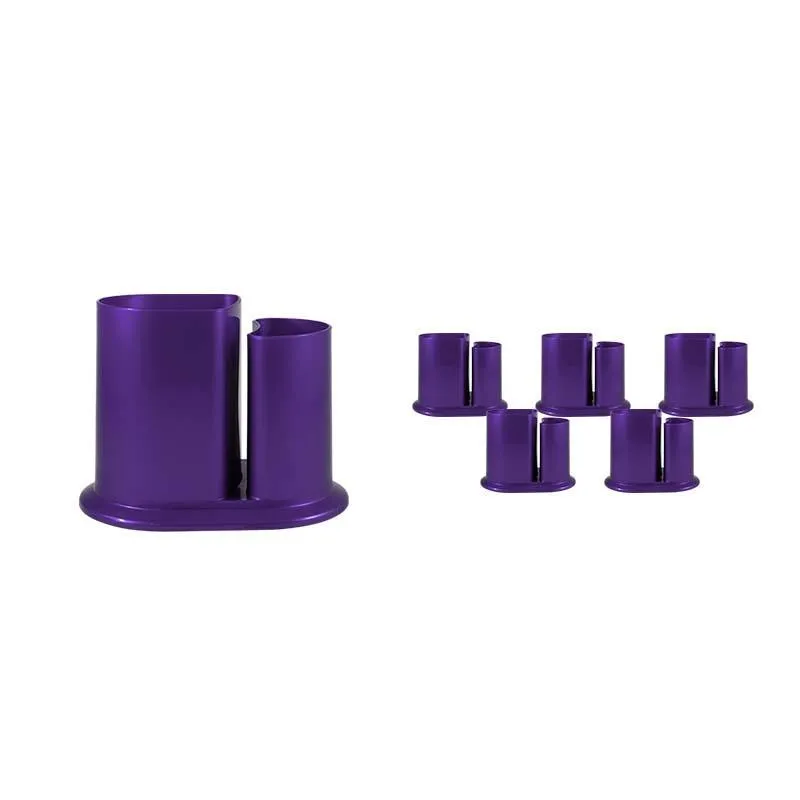 Kit 6 Porta Lápis Duo Lilás Plástico