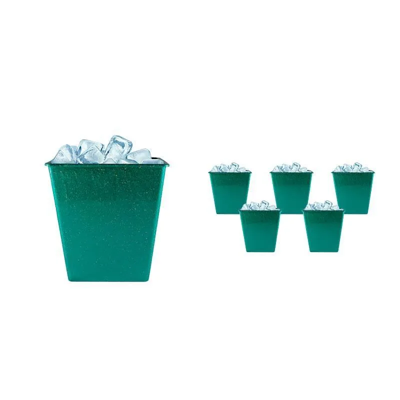 Kit 6 Balde Gelo Fibra Madeira Verde 2,6l Fg