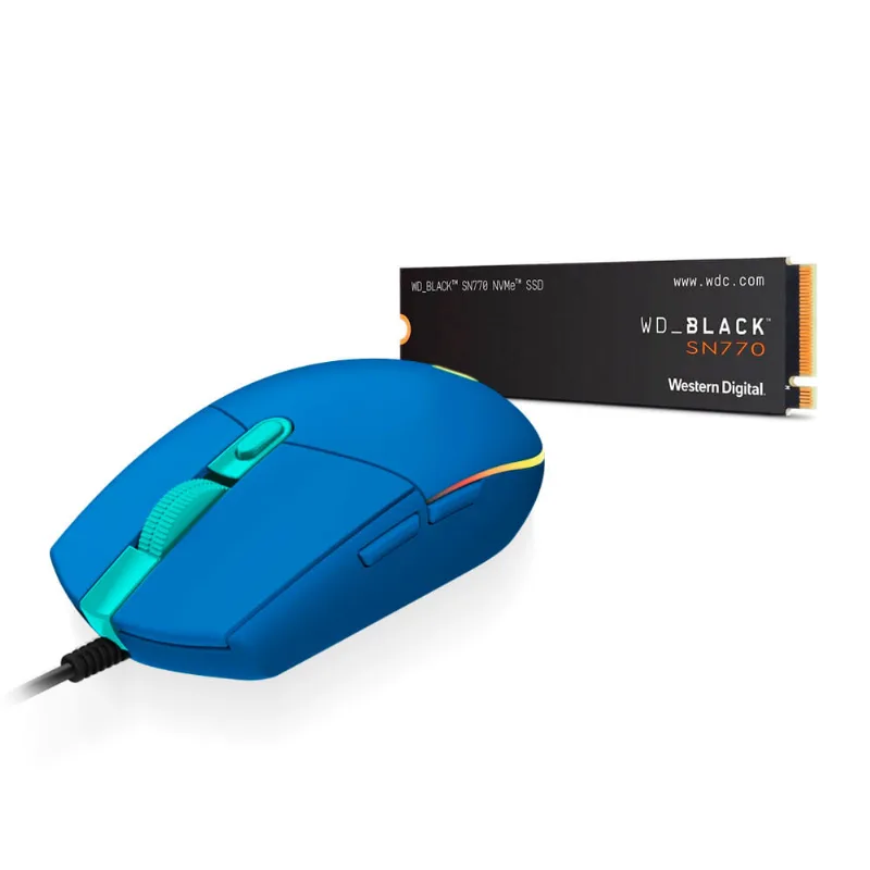 Kit Mouse Logitech G305 LightSpeed SSD WD 2280 500GB