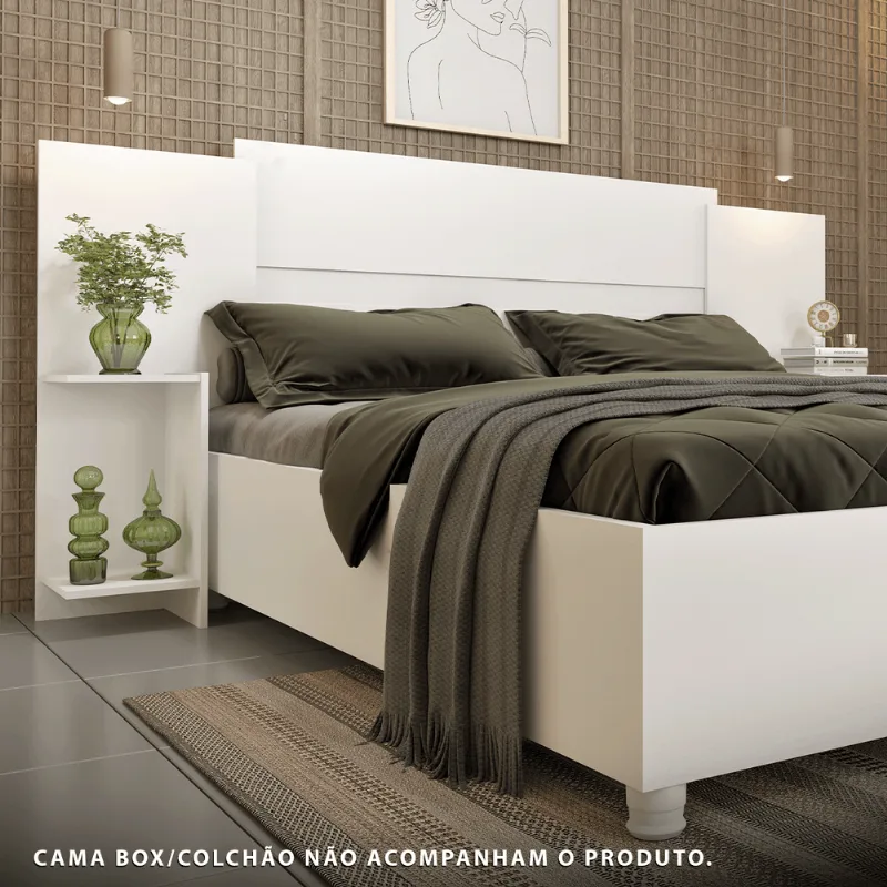Cabeceira Box Casal Arizona Tcil Móveis Neve Neve
