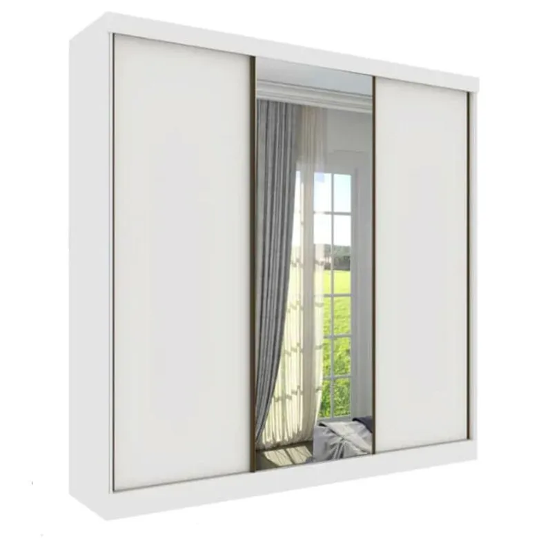 Guarda Roupa 3 Portas Dacar Com Porta Espelho E 8 Pes - Tcil