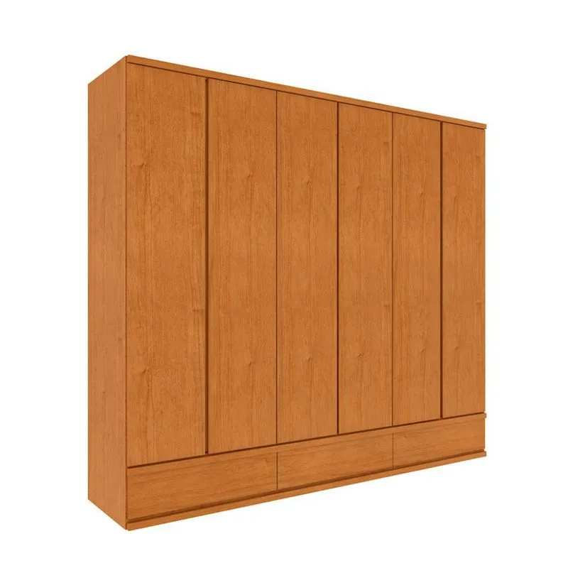 Guarda-Roupa Casal Positano 6 Portas 9 Gavetas Cinamomo