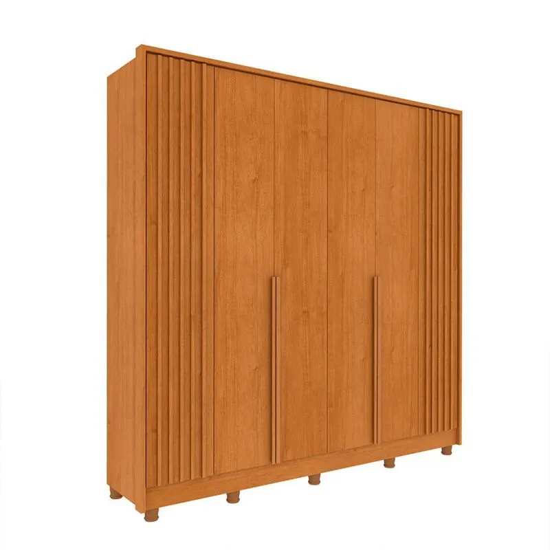 Guarda-Roupa Casal Vicenzo com Pés 6 Portas 4 Gavetas Cinamomo