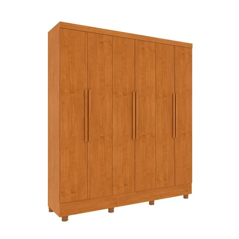 Guarda-Roupa Casal Vietri com Pés 6 Portas 4 Gavetas Cinamomo
