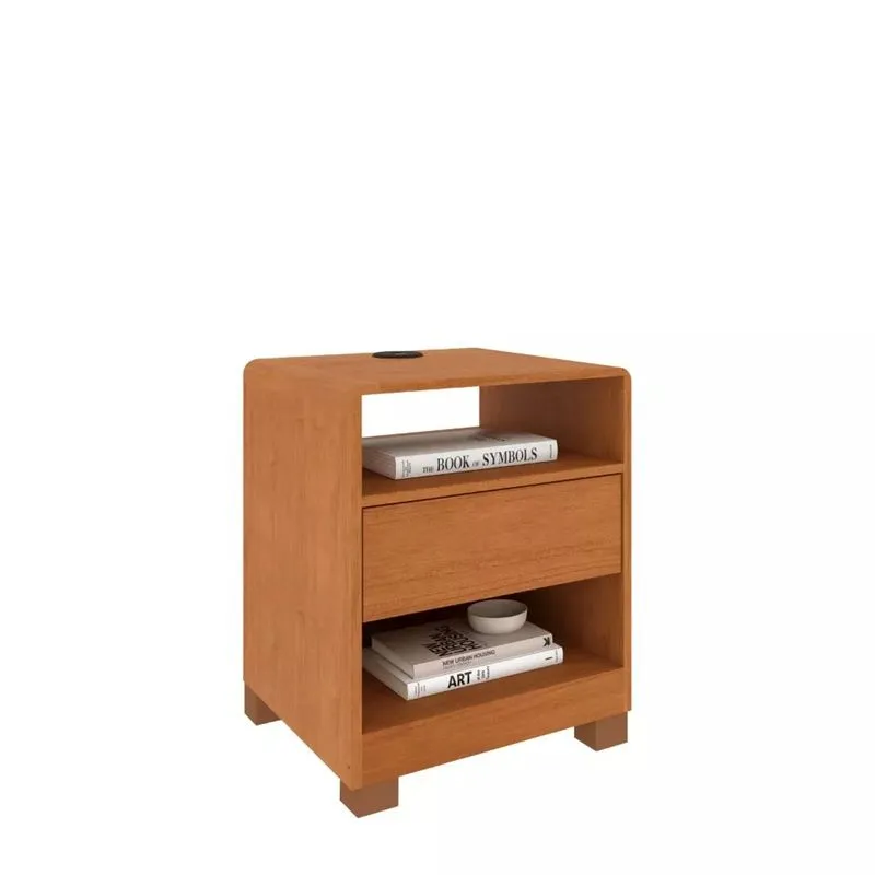 Mesa De Cabeceira Espanha Com Usb Cinamomo - Tcil