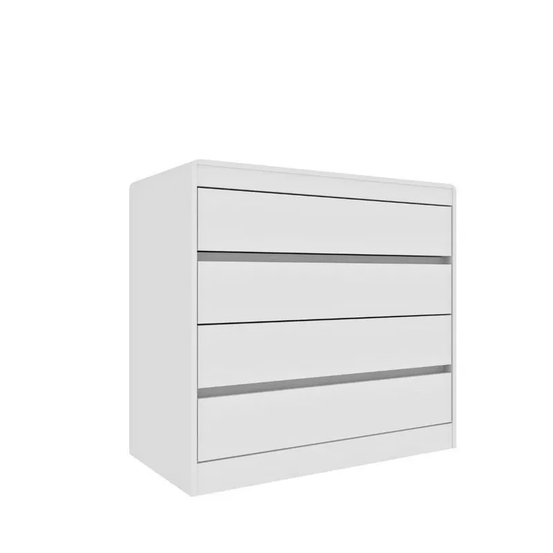 Cômoda Espanha 4 Gavetas MDF Puxador MDF Neve TCIL Móveis