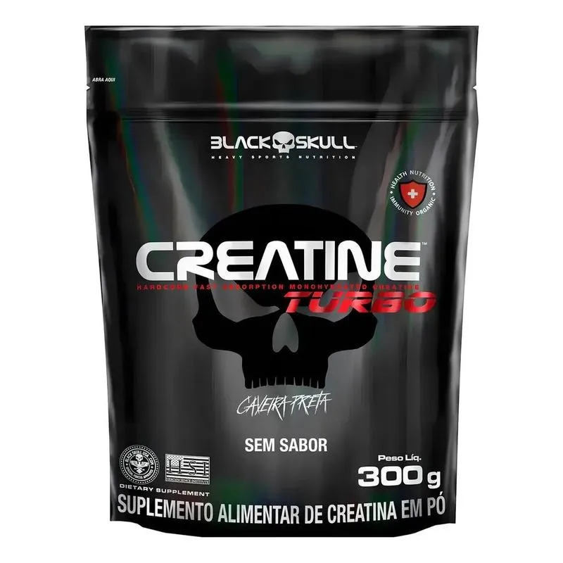 Suplemento Em Pó Refil Caveira Preta - Black Skull Sabor Neu