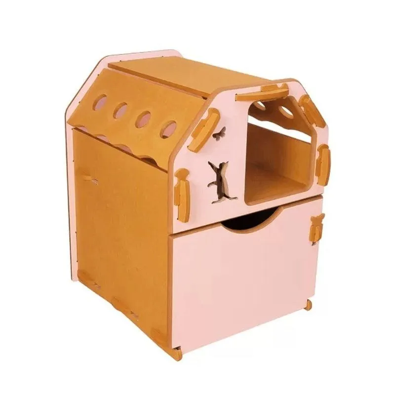 Sanitário Higiênico De Encaixe Para Gatos Rosa
