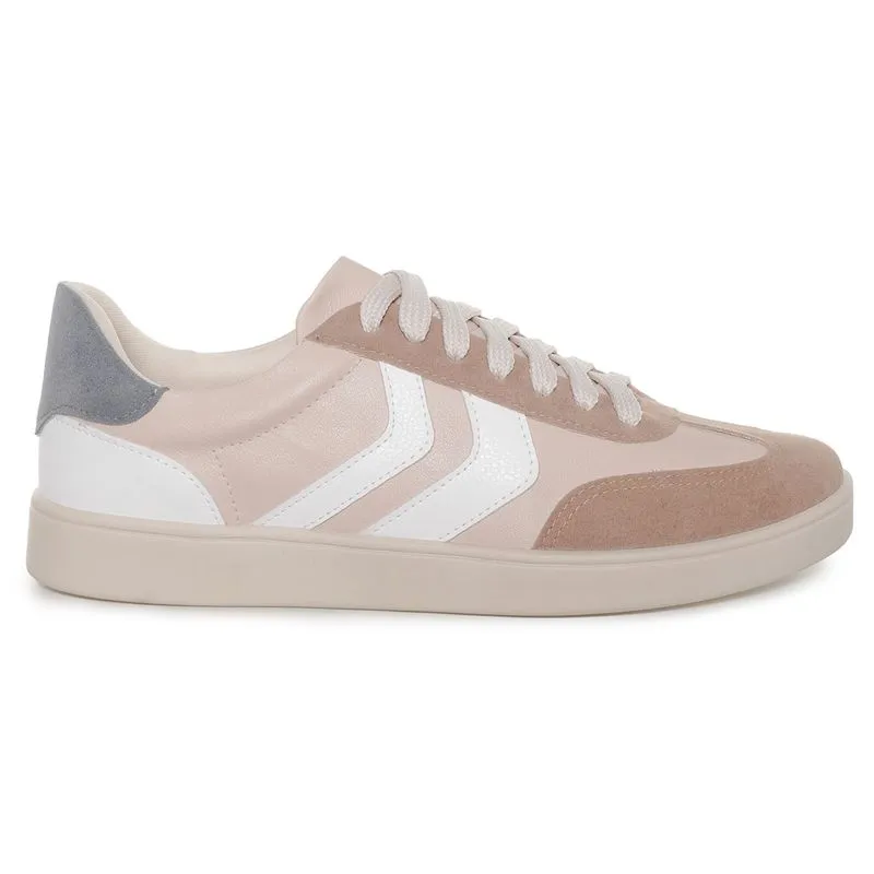 Tênis M Shuz Casual Cute Feminino Bege MACAU ROSADO/OFF WHITE/BRANCO - 37