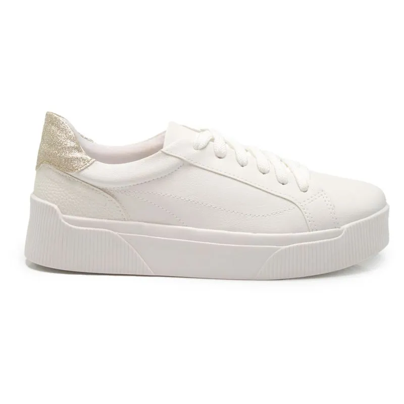 Tênis M Shuz Premium 106 Feminino Branco e Ouro BRANCO/OURO LIGHT - 39
