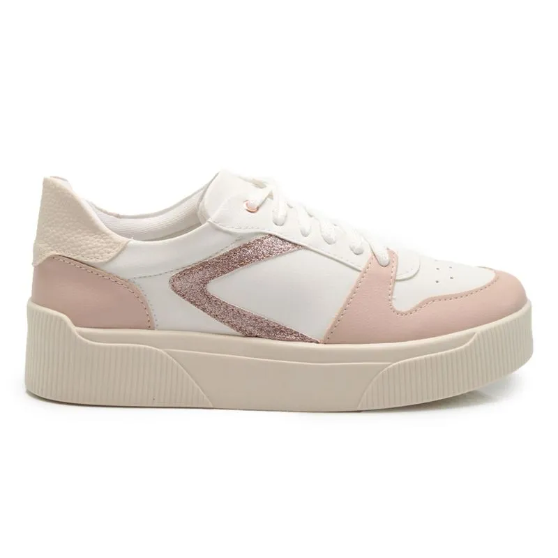 Tênis M Shuz Leve 106 Feminino Rose ROSE/BRANCO/BRONZE/OFF WHITE - 39