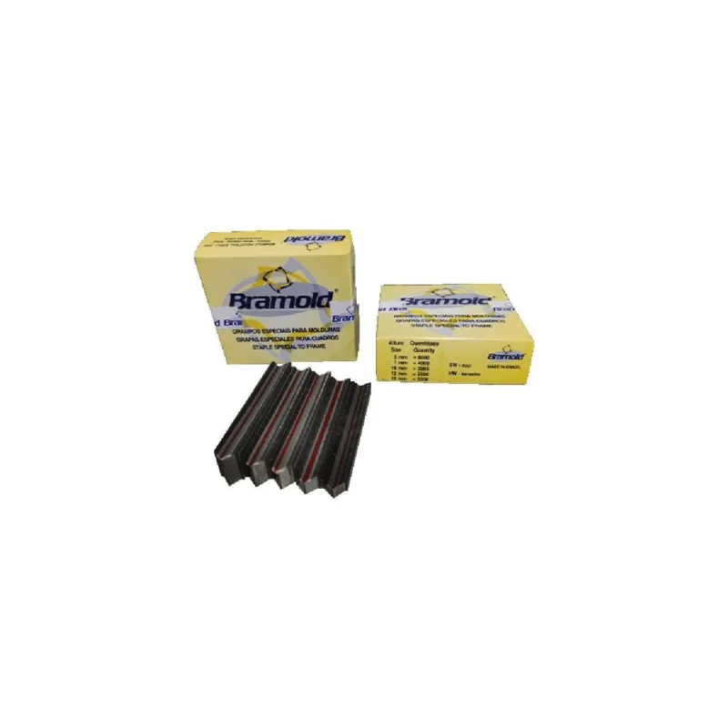 Kit 2 Grampo De Moldura Hw 10mm Com 3000 Unidades - Bramold