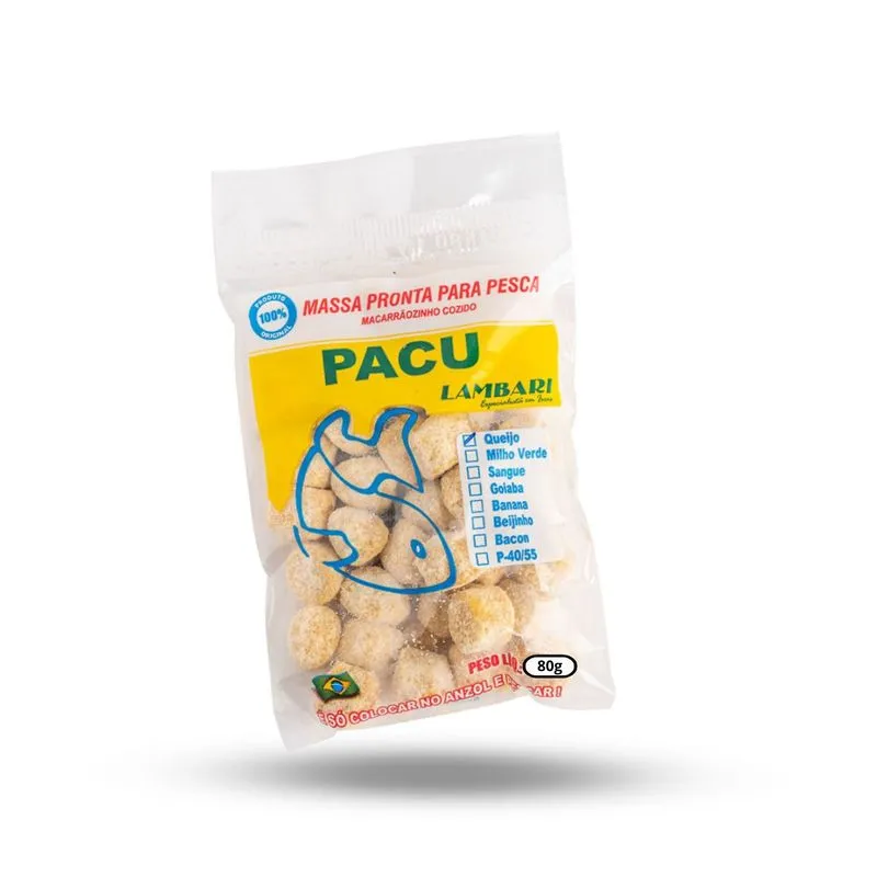 Massa Pronta Pacu Queijo 80g Para Pesca - Lambari