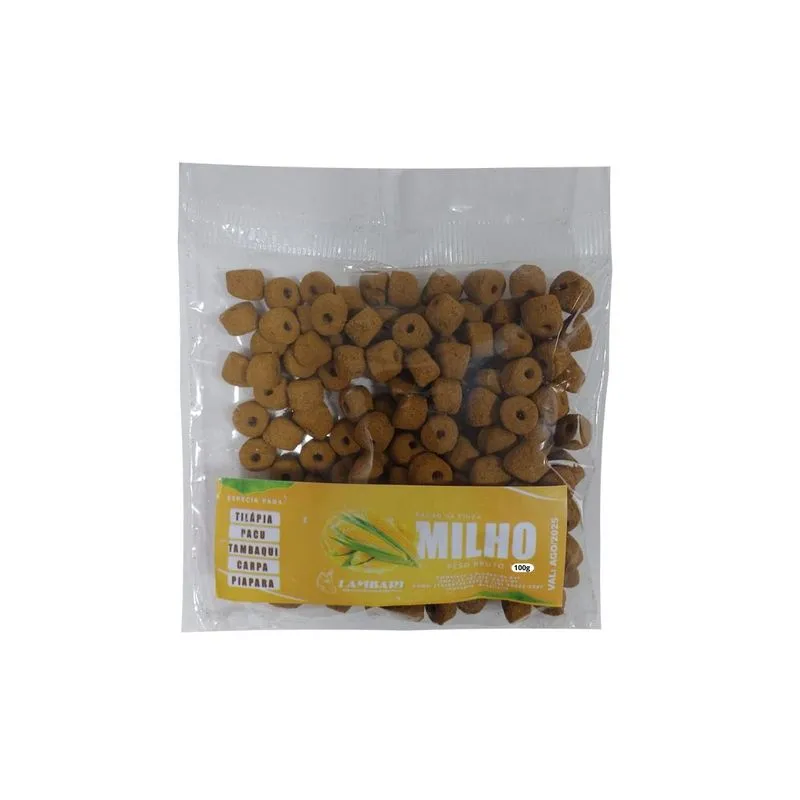 Ração Furadinha Milho Verde Para Pesca 100g - Lambari