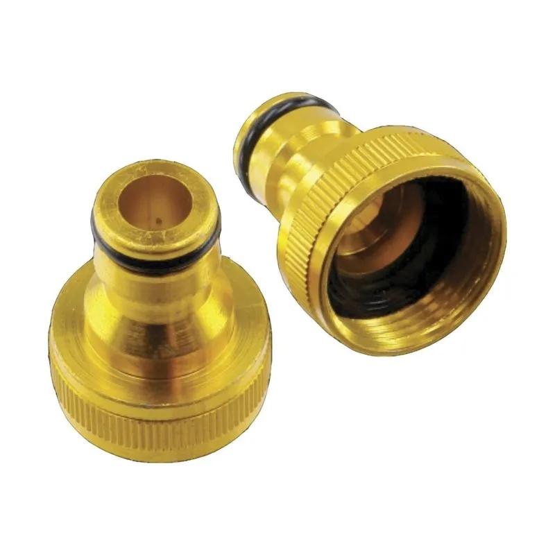 Kit 1 Conector Engate Ráp Alum 3/4" + 1 Engate Rápido 1/2"