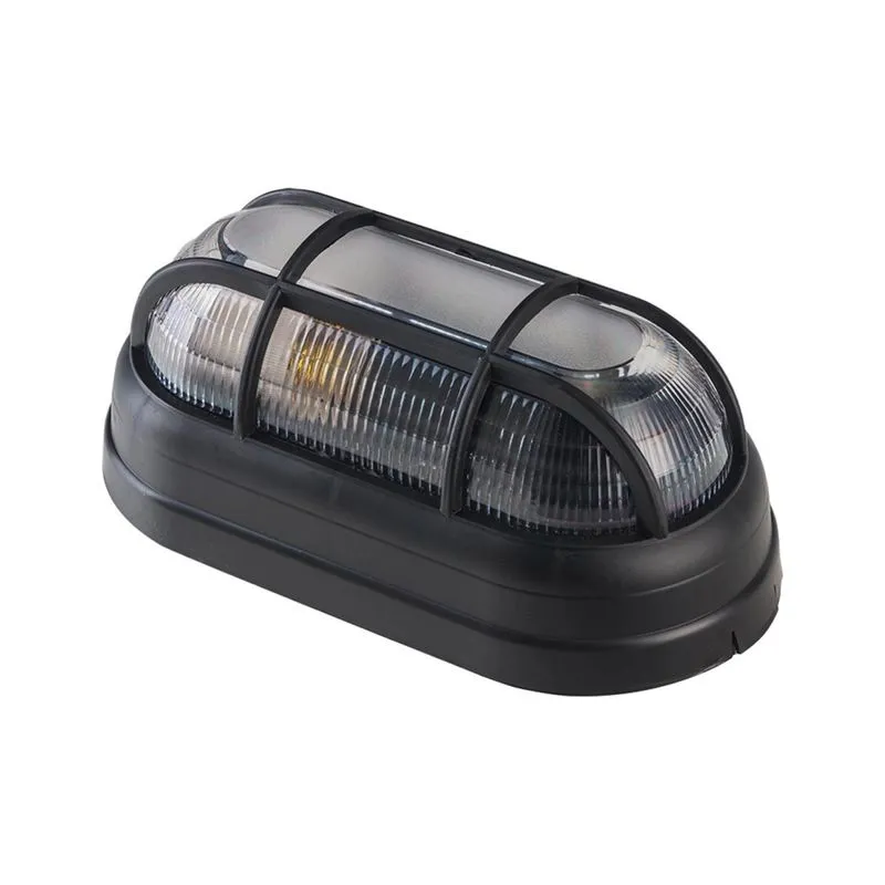 Kit 10 Luminária Arandela Tartaruga Bocal E-27 Preta - Opl