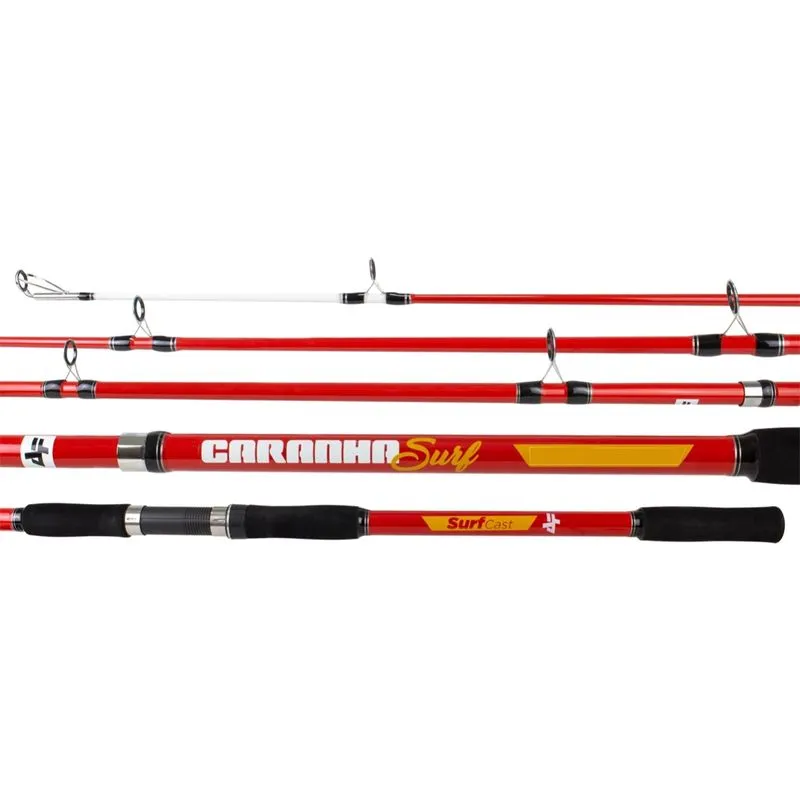 Kit 1 Vara Caranha 4,5m 3p+ Molinete Maguro 6000 +porta Vara