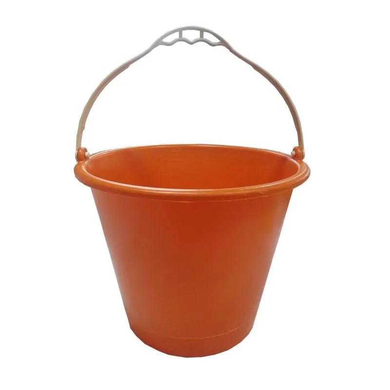 Kit 6 Balde Plástico Laranja 12 Litros - Brasipla