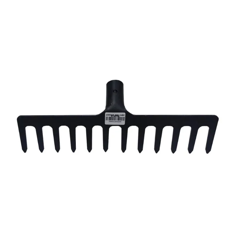 Kit 3 Ancinho De Aço 12 Dentes 33cm + Cabo Madeira 1,2m