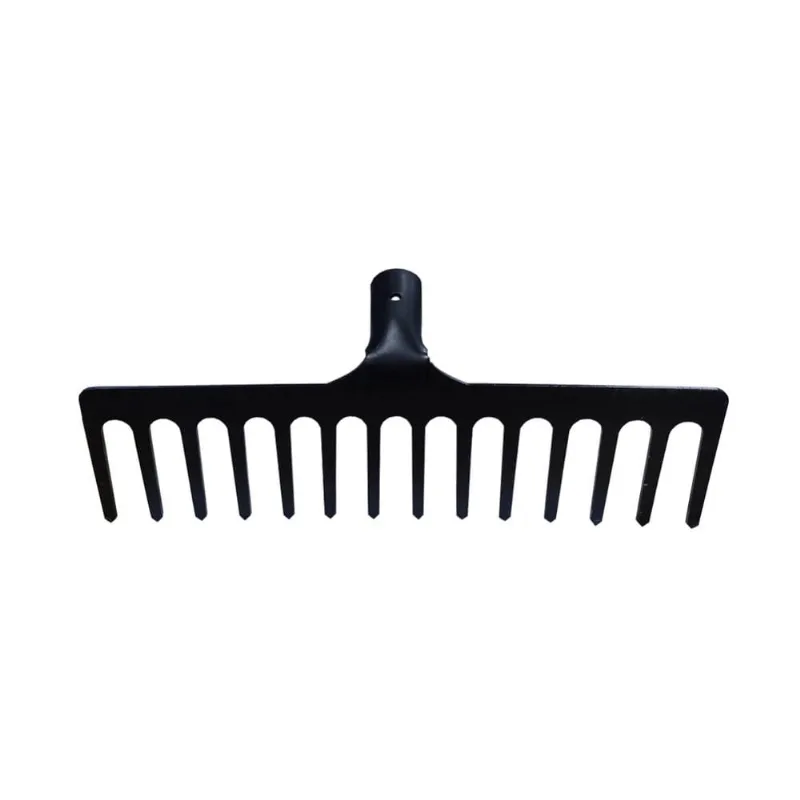 Kit 3 Ancinho De Aço 14 Dentes 35cm + Cabo Madeira 1,20m