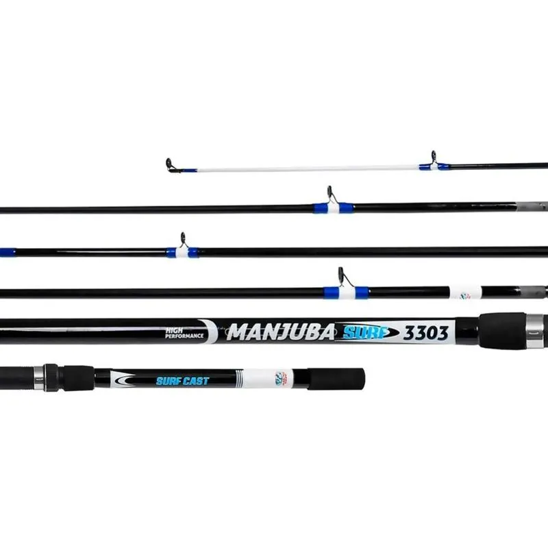 Vara Fibra Vidro Pesca Manjuba Surf 3,3m X 3 Partes Albatroz