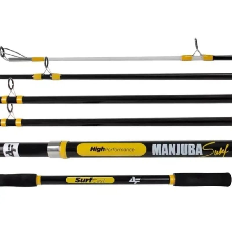 Vara Fibra Vidro Pesca Manjuba Surf 4,2m X 3 Partes Albatroz