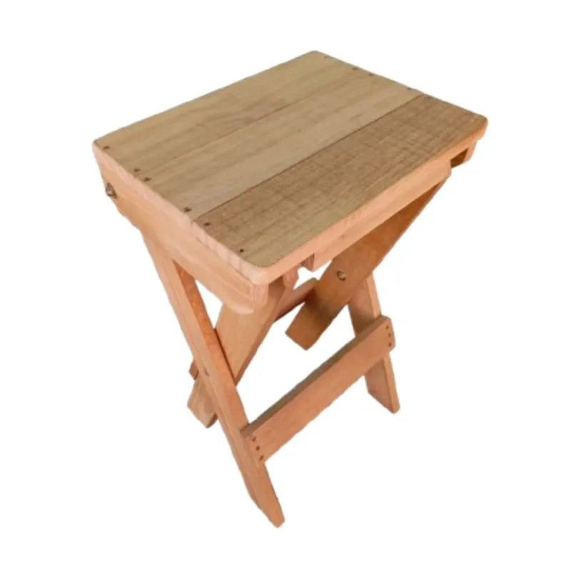 Kit 4 Banqueta Boteco Dobrável Pinus Cerejeira- Volpato