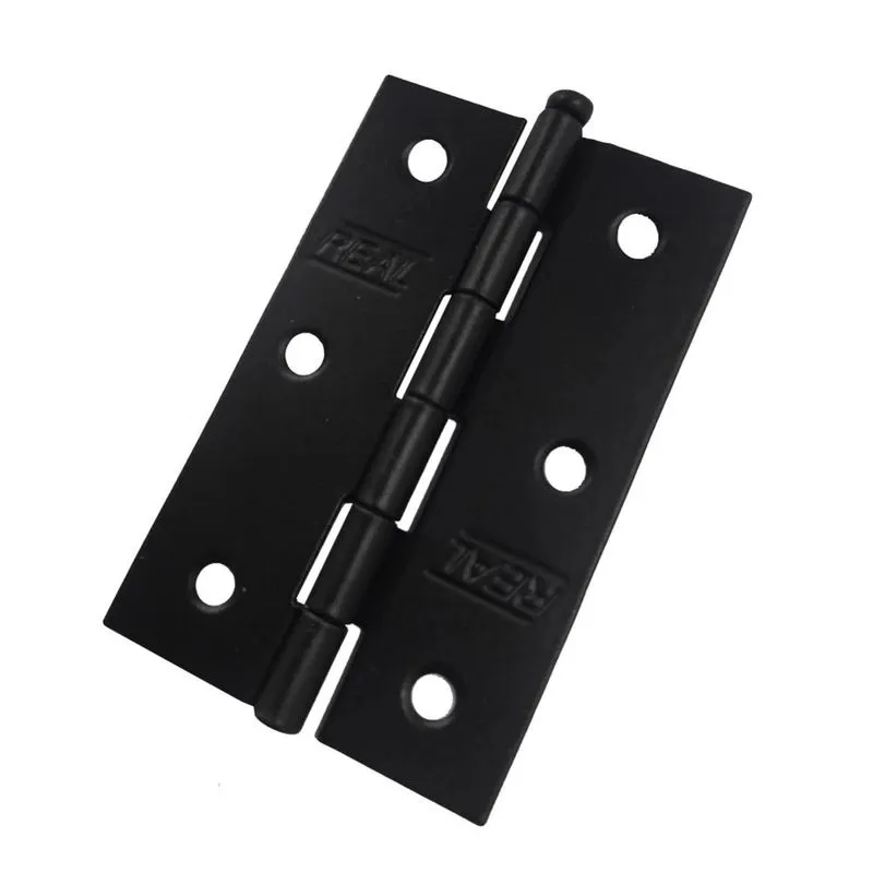 Kit 12 Dobradiça Preta Porta / Janela Pino Solto Real 3"