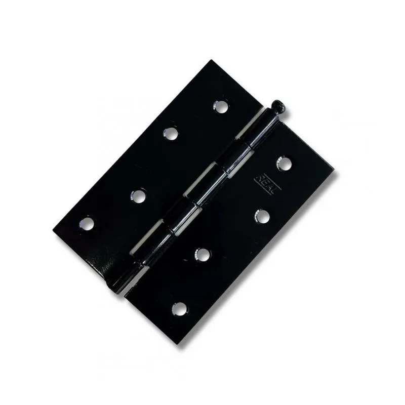 Kit 2 Dobradiça Preta Porta / Janela Pino Solto Real 4"