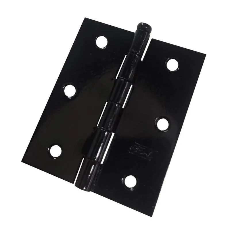 Kit 24 Dobradiça Preta Porta / Janela Pino Solto 3 X 2,5"