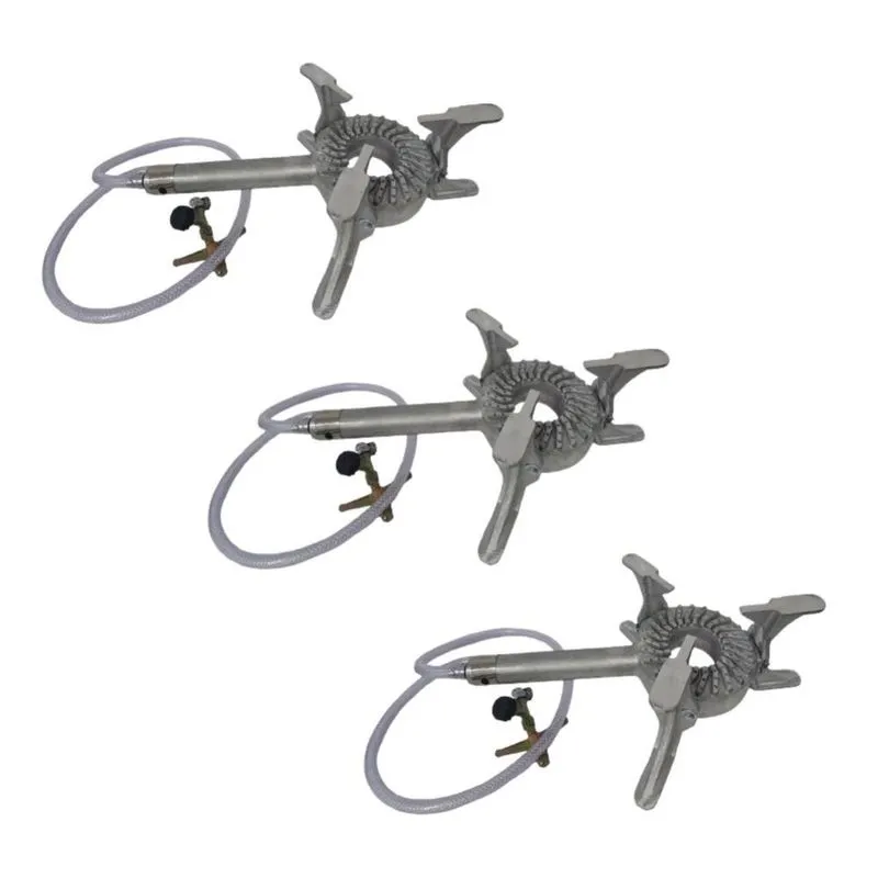 Kit 3 Fogareiro Alumínio Fundido Mini S/suporte Man. 90cm