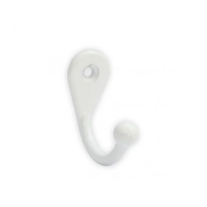 Kit 2 Cabide Gancho Simples Grande Branco - Loth