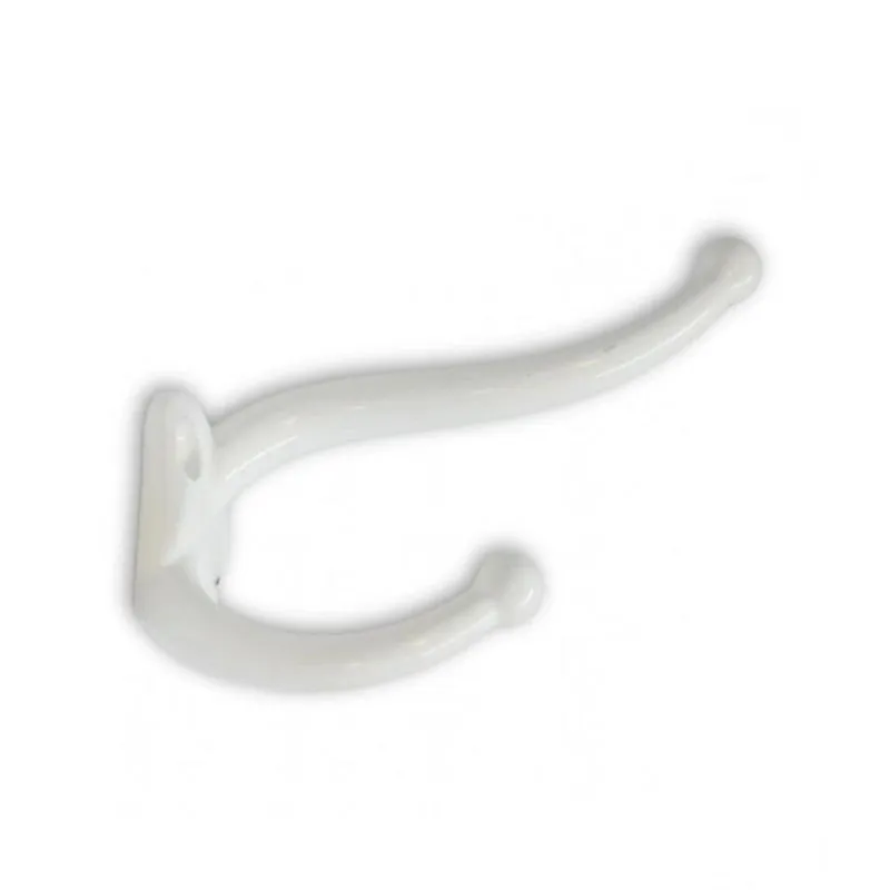 Kit 10 Cabide Gancho Duplo Grande Branco - Loth
