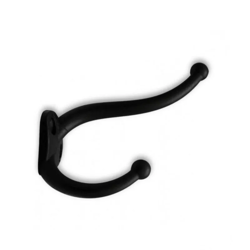 Kit 10 Cabide Gancho Duplo Grande Preto - Loth