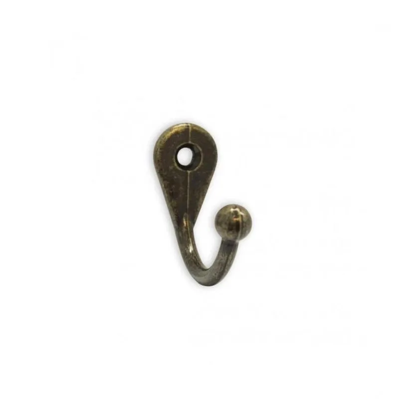 Kit 2 Cabide Gancho Simples Pequeno Ouro Velho 8100 - Loth