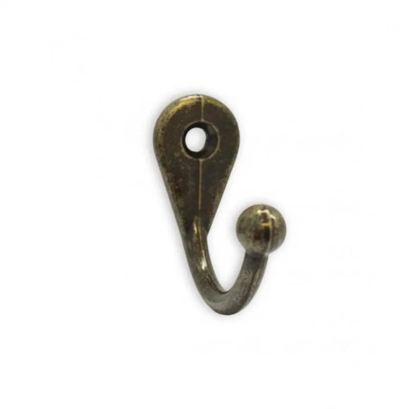 Kit 10 Cabide Gancho Simples Grande Ouro Velho 8101 - Loth