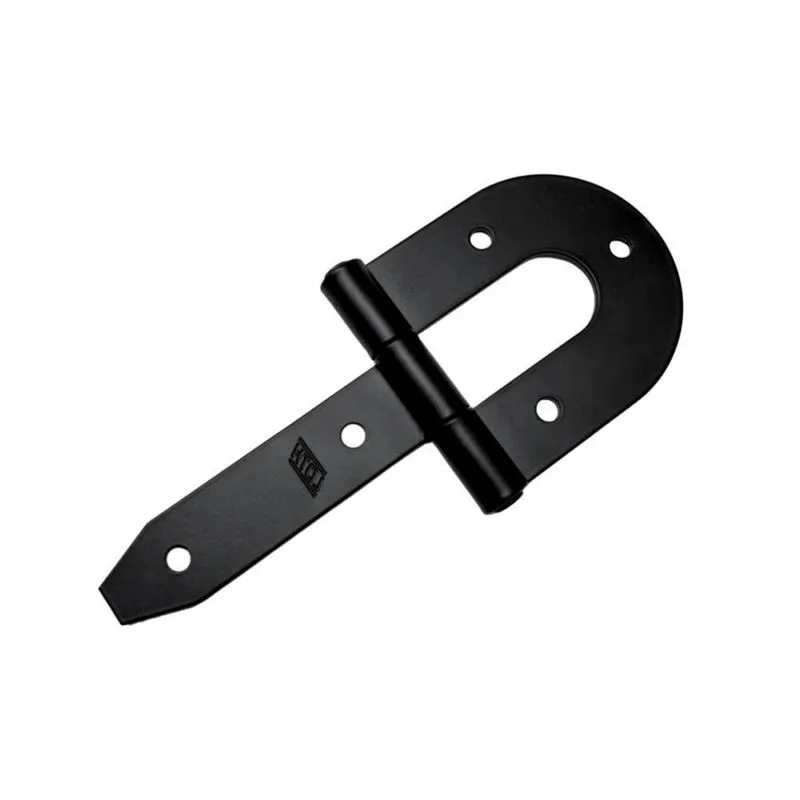 Kit 6 Dobradiça Porteira Ferradura 4" Preta - Loth
