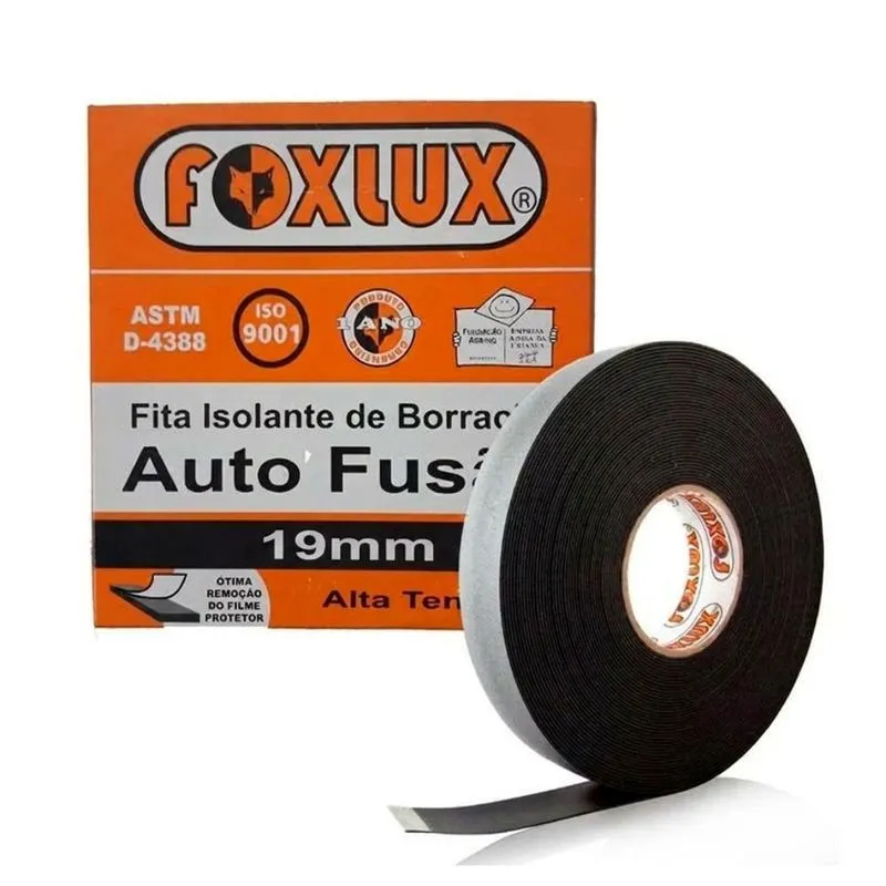 Kit 3 Fita Isolante Autofusão Preta 19mm X 2m - Foxlux