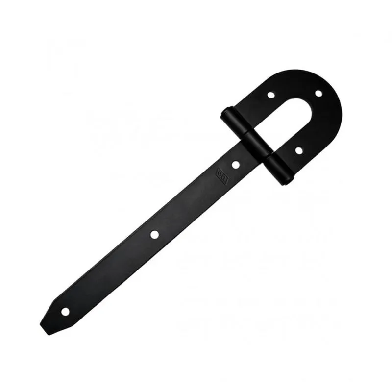 Kit 6 Dobradiça Porteira Ferradura 8" Preta - Loth