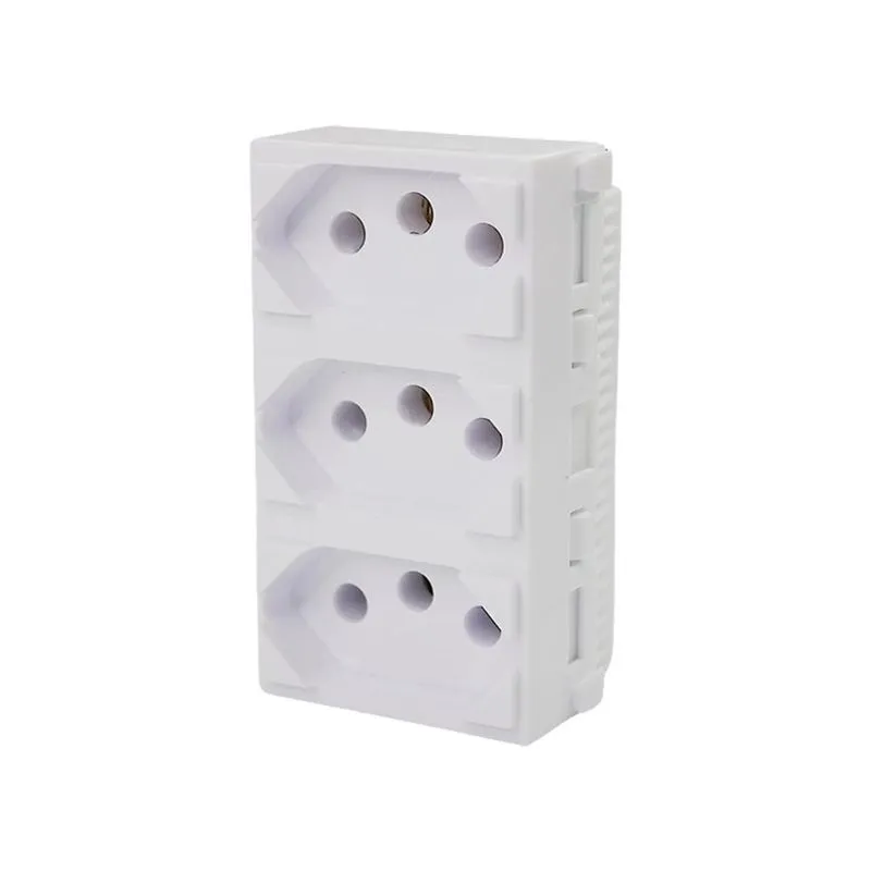 Kit 2 Tomada Tripla Monobloco Branco 20a Módulo Linha I9