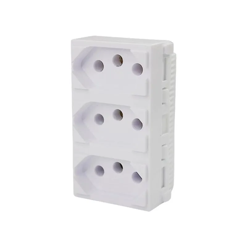 Kit 10 Tomada Tripla Monobloco Branco 10a Módulo Linha I9