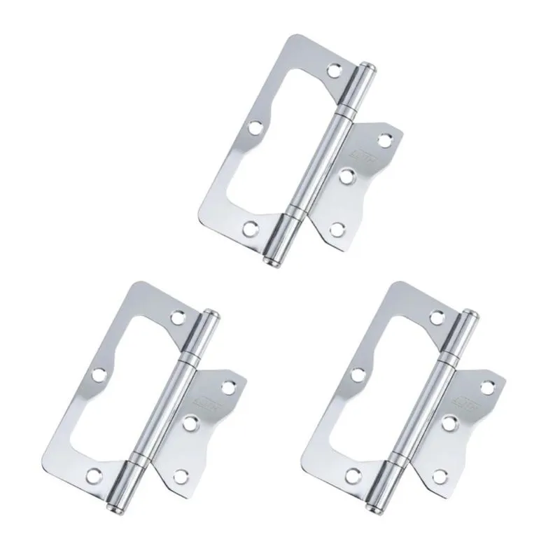 Kit 6 Dobradiça Sobrepor Porta Zincada 4" X 3"