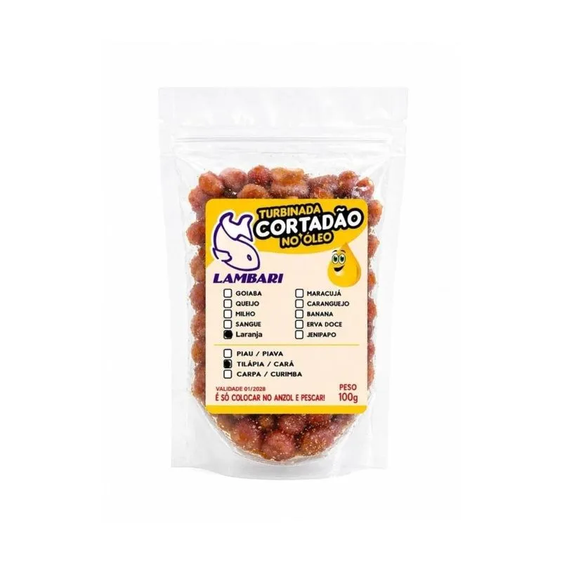 Kit 5 Massa Tilápia Óleo Turbinada Laranja Pesca 100g