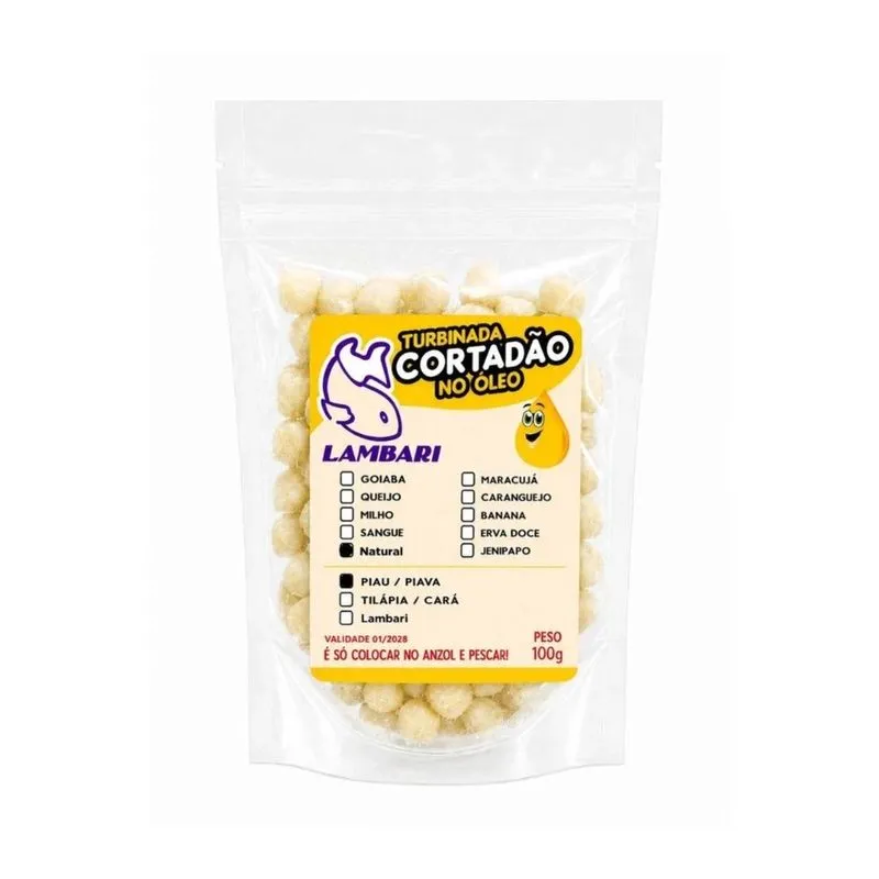 Kit 5 Massa Piau / Piava Óleo Turbinada Natural Pesca 100g