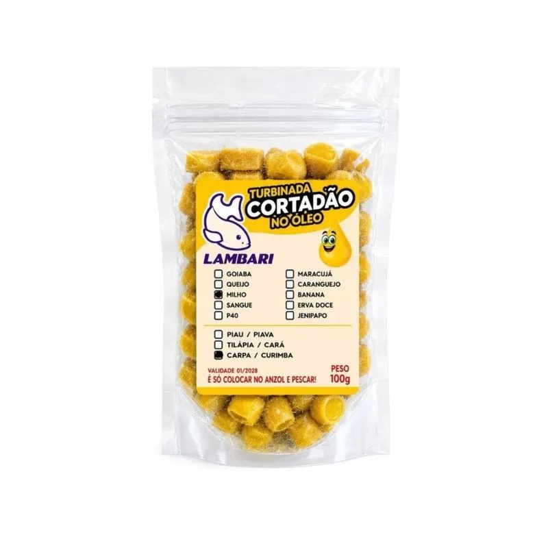 Kit 5 Massa Carpa No Óleo Turbinada Milho Verde Pesca 100g