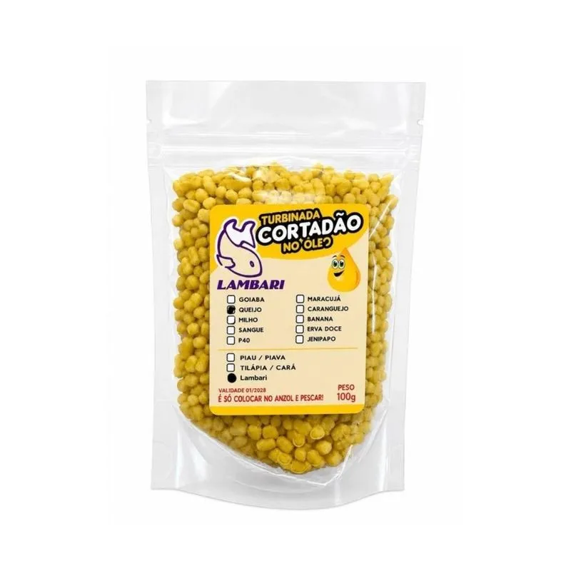 Kit 5 Massa Lambari No Óleo Turbinada Queijo Para Pesca 100g