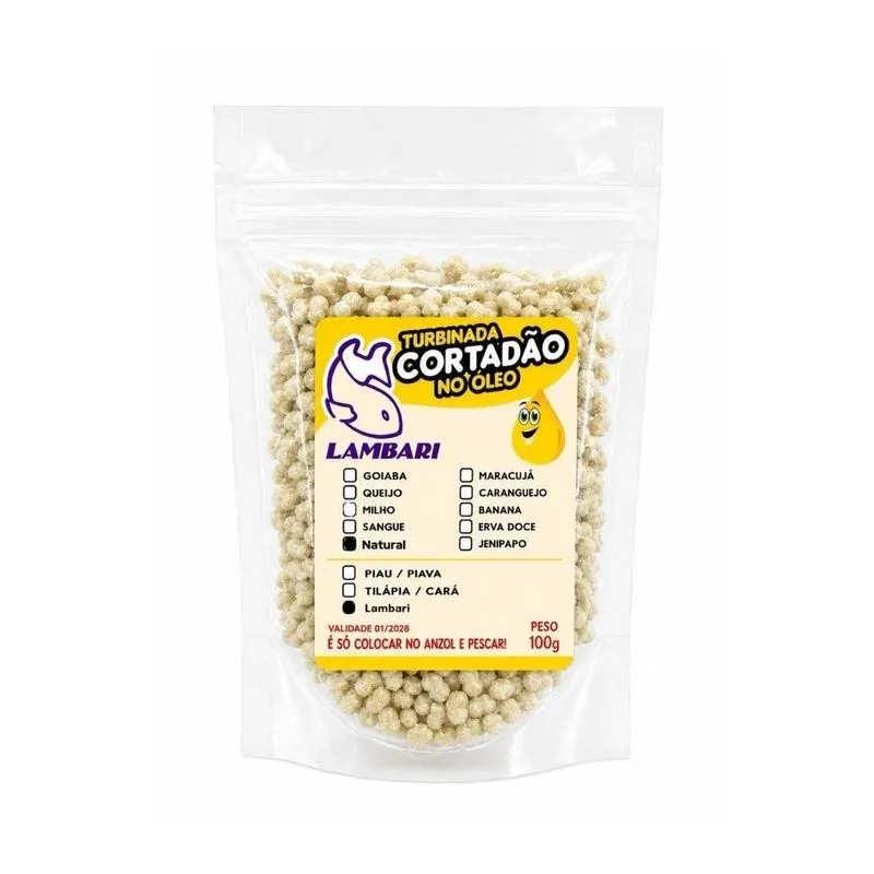Kit 3 Massa Lambari No Óleo Turbinada Natural P/ Pesca 100g