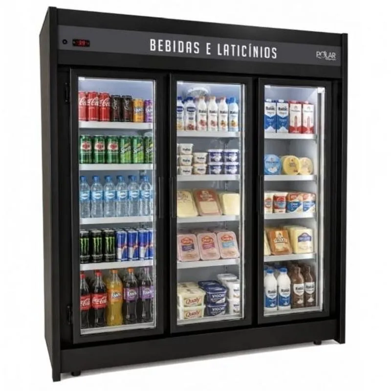 Expositor Refrigerado Auto Serviço Polar 1.80m 3 Portas Pevca-127v